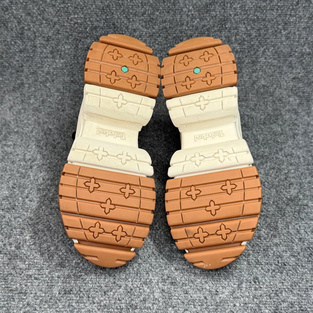 Timberland Adley Way Peep Tow Sneaker Women's 8.5 Wheat Leather Front Zip Sandal - Picture 9 of 11